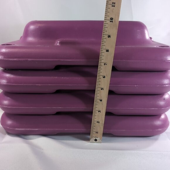 Set Lot of 4 The Step Original Aerobics Platform Purple 16" x 16" Risers Only - Picture 12 of 13